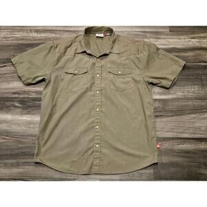 Howler Brothers Olive Casual Button Down Shirt